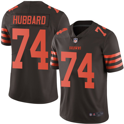 Cleveland Browns Chris Hubbard Men Brown Limited Jersey #74 NFL Football Rush Vapor Untouchable